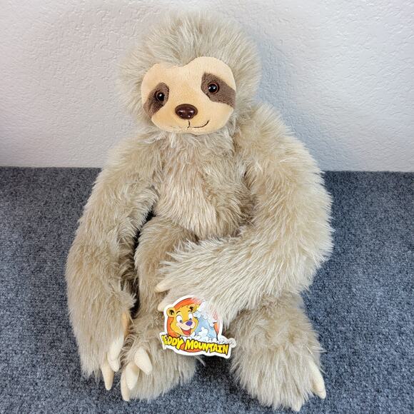 Teddy Mountain Speedy Sloth Plush 17” Tan Long Arms Soft Stuffed Animal New - Picture 8 of 9